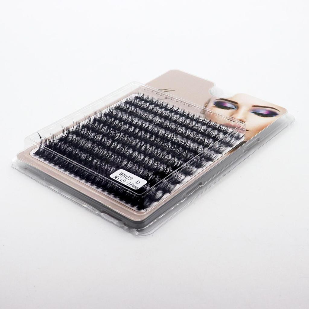 200 шт сегментированных ресниц для прививки накладных ресниц