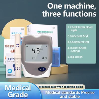 Тестер холестерина, глюкозы и мочевой кислоты 3 в 1