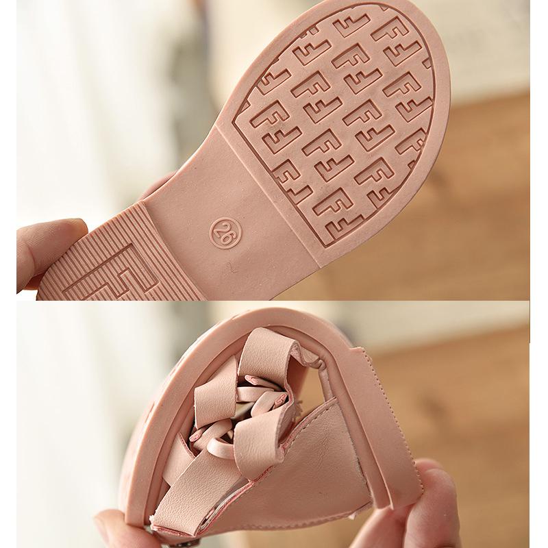 Летние розовые сандалии для девочек, модные римские сапоги, детские сандалии-гладиаторы с высоким берцем, детские сандалии для малышей, обувь высокого качества для девочек