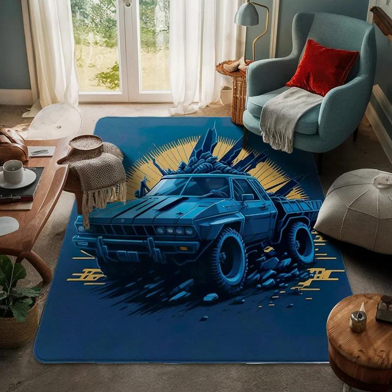 Коврик для пола в гостиную на автомобильную тематику, большой современный коврик для входной двери дома, праздничное украшение, ковер для комнаты