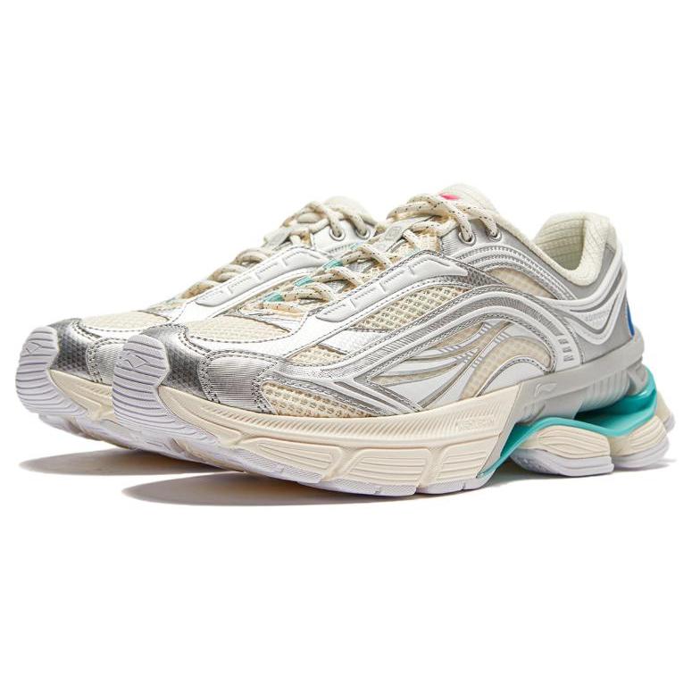 Li Ning Aurora RENEW Амортизация Скользкие Устойчивые к истиранию Низкие Повседневная обувь Женская Серебристо-белый AGCU044-5