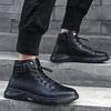 New Winter Warm Ankle Boots for Men High Top Leather Casual Shoes Stylish Retro Men's Sneakers Non-Slip Male Leisure Walk Botas