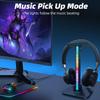 FONKEN Подставка для гарнитуры RGB со светодиодной подставкой/USB-подсветкой, настольный компьютер, держатель для наушников, дисплей, аксессуары для наушников для ПК, геймера