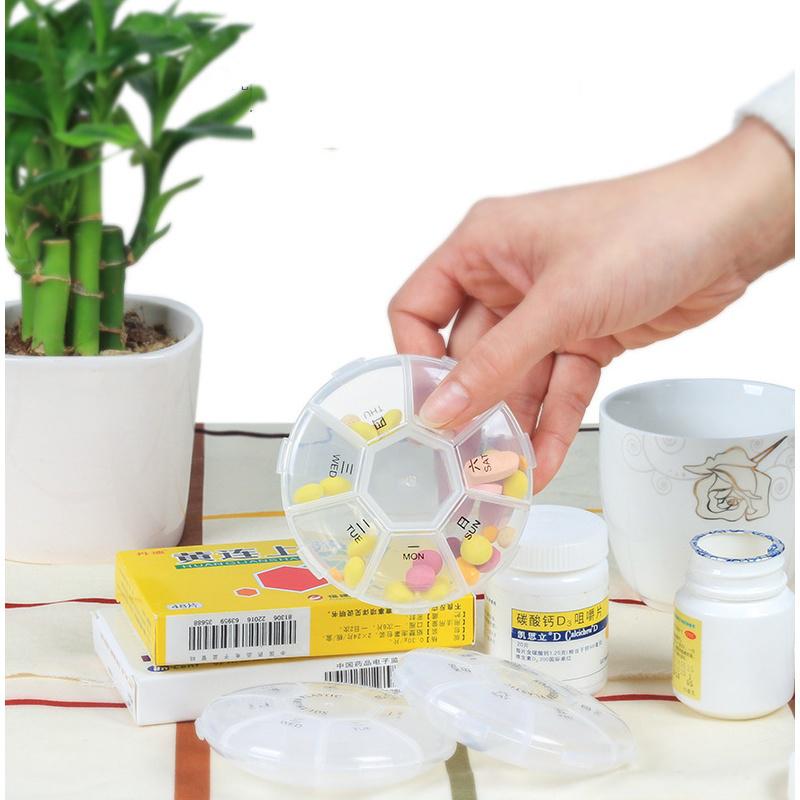 2 шт./лот 7 дней с неделей 7 отделений коробка мини портативный дозатор коробка ювелирные изделия медицина