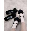 Sheepskin~ Bow Leather Shoes Mary Jane Shoes Women's Beautiful Versatile Small Heels Thick Heel Single Shoes Ladyshoes
