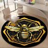 1PC Bee Honeycomb Office Round Area Rug, Mat Suitable For Office, Under Office Chairs Bedroom Living Room Home Decor, Room Deco