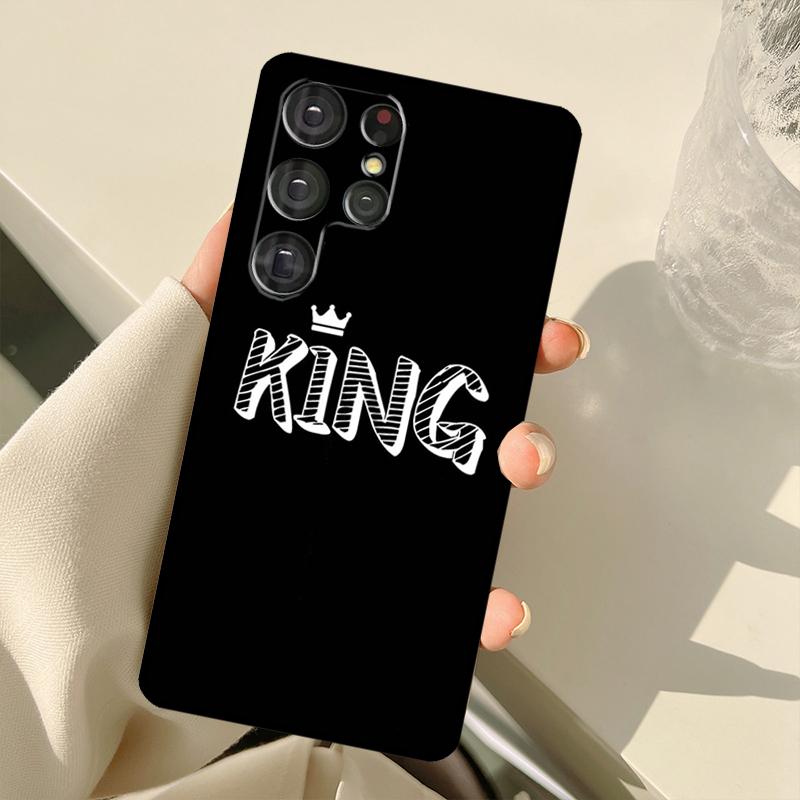 Чехол с короной Короля и Королевы для Samsung Galaxy S23 Ultra S21 S22 S24 S25 Ultra S9 S10 Plus S24 FE S20 FE Задняя крышка
