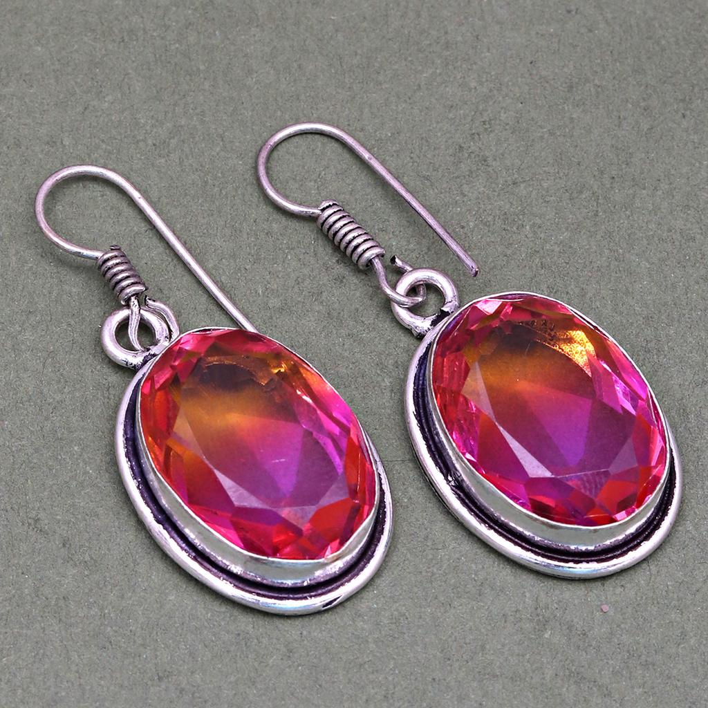 Tourmaline Set Gemstone Gift Wedding Party Bi-Color Pendant,Earring,Ring