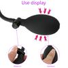 Soft Black Pump Air-filled Silicone Inflatable Anal Plug Dildo Butt Plug Anal Dilator Anus Massager Sex Toys For Men Woman Gay