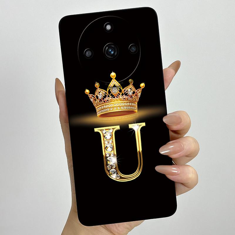 Для Realme 11 Pro Plus 5G Модный чехол для телефона с начальной буквой для пары, для Realme 11Pro 11 Pro+ Мягкий силиконовый защитный чехол для объектива