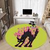 1pc Cat Artwork Office Round Area Rug,  Mat Suitable For Office, Under Office Chairs Bedroom Living Room Home Decor, Room Deco