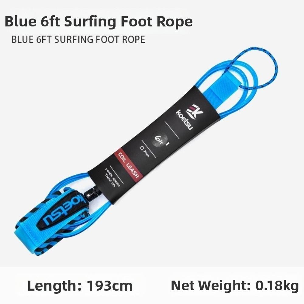Blue Surfboard Leash Diameter 7mm Paddle Boards Rope New Paddle Board Straight Rope for Surfboards