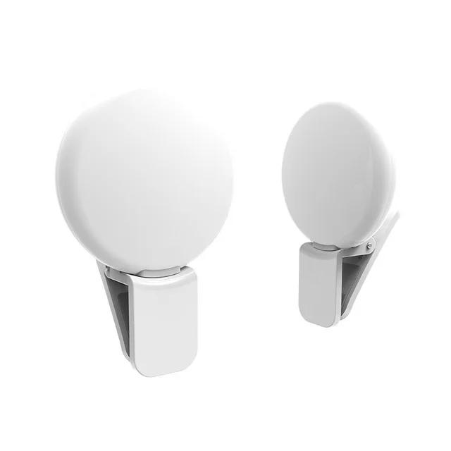 Мини-кольцевая лампа для селфи, портативная, с зажимом, заполняющая лампа для селфи, работающая от USB-аккумулятора, светодиодная заполняющая лампа для мобильного телефона