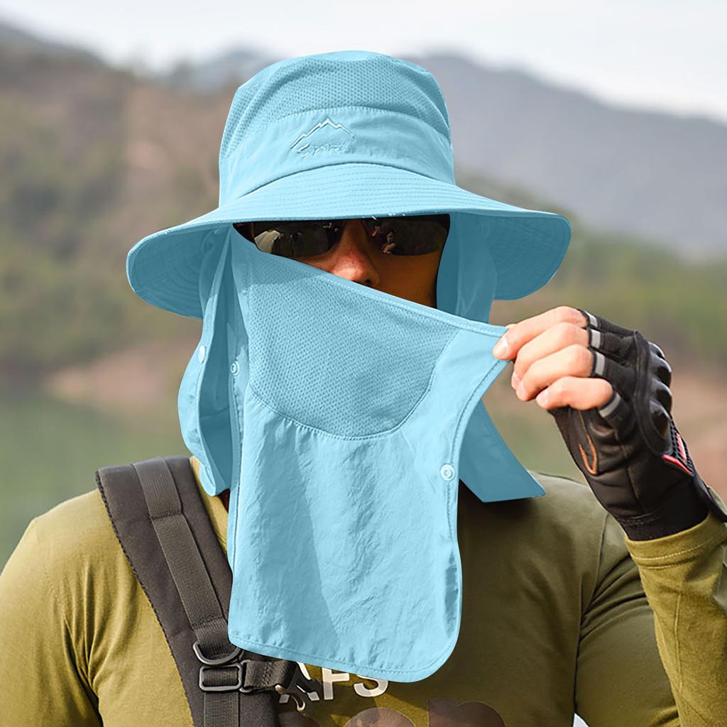 Men's Wide-Brim Fishing Hat Outdoor, Fisherman Hat, Sun Hat,Sun Protection