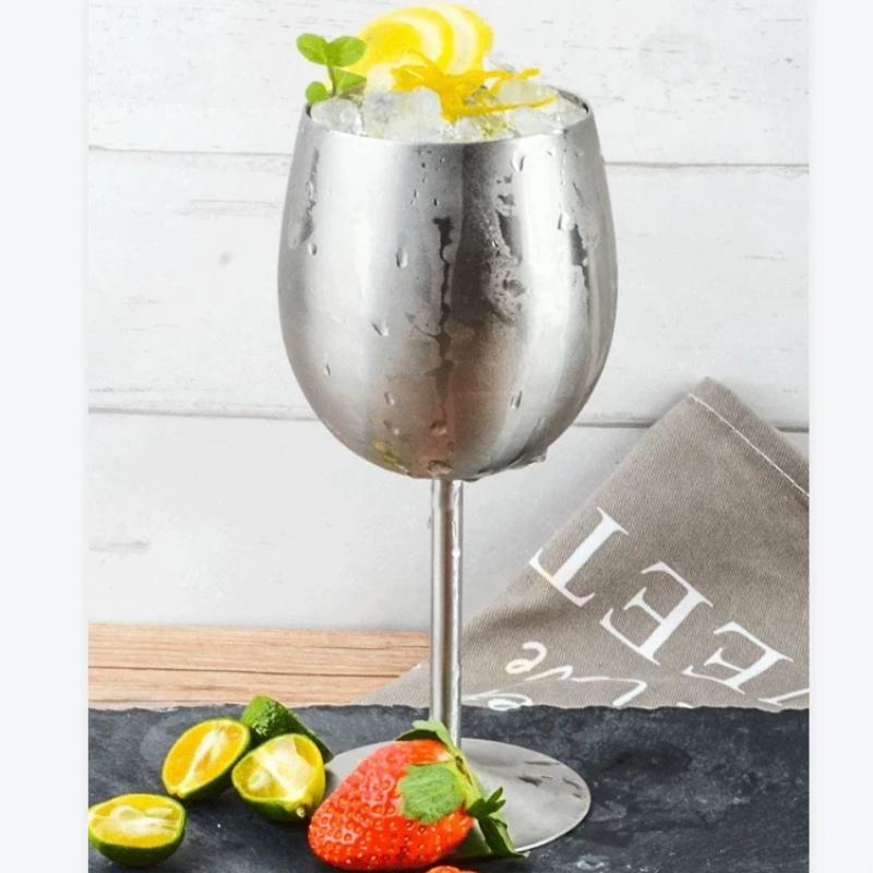 Бокал для коктейлей и вина из нержавеющей стали 304 на ножке – Мартини, Шампанское, Барный бокал