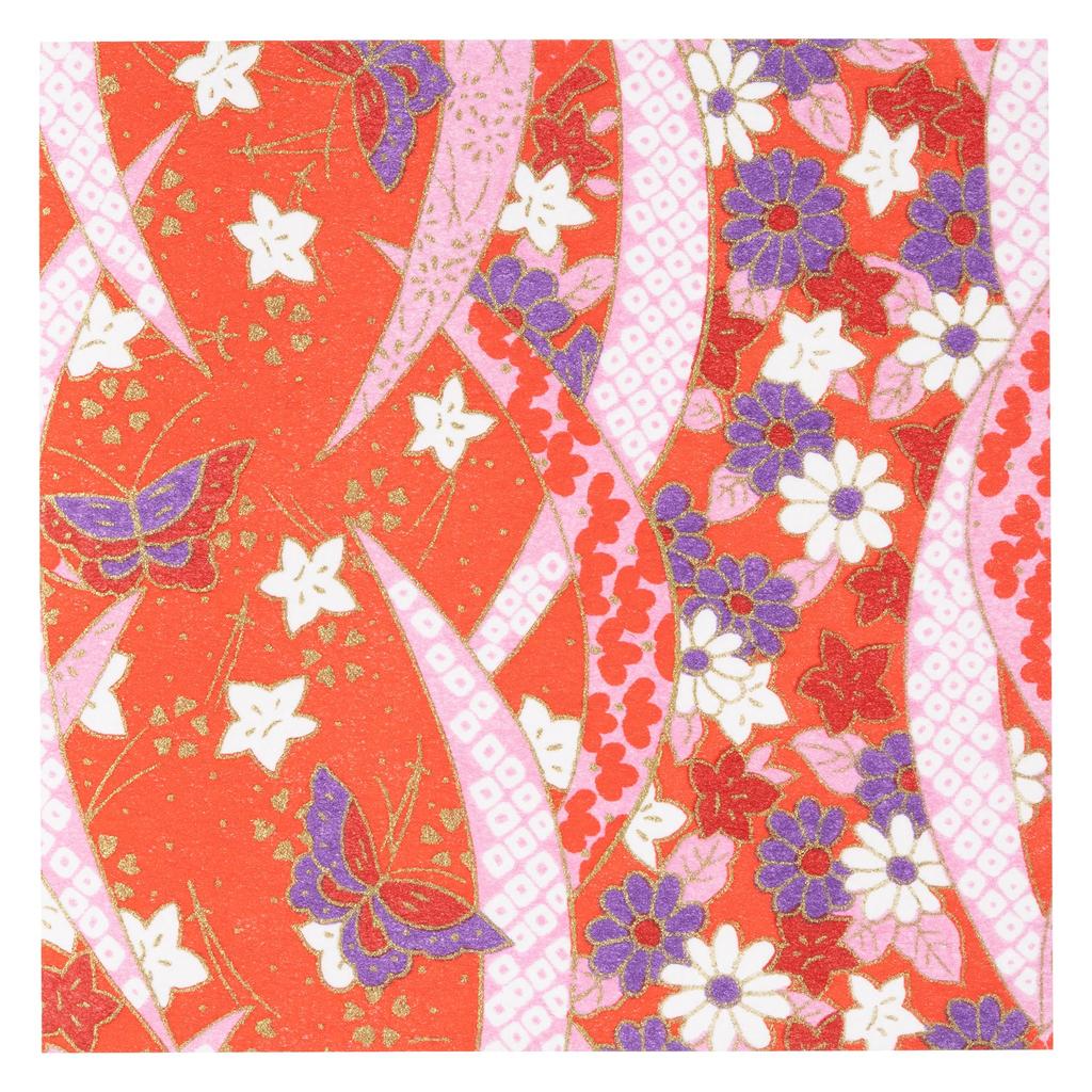 Washi Kawasumi Chiyogami Yuzen Washi 100 Patterns 1 Sheet Each 100 Sheets 10×10cm (10cm)