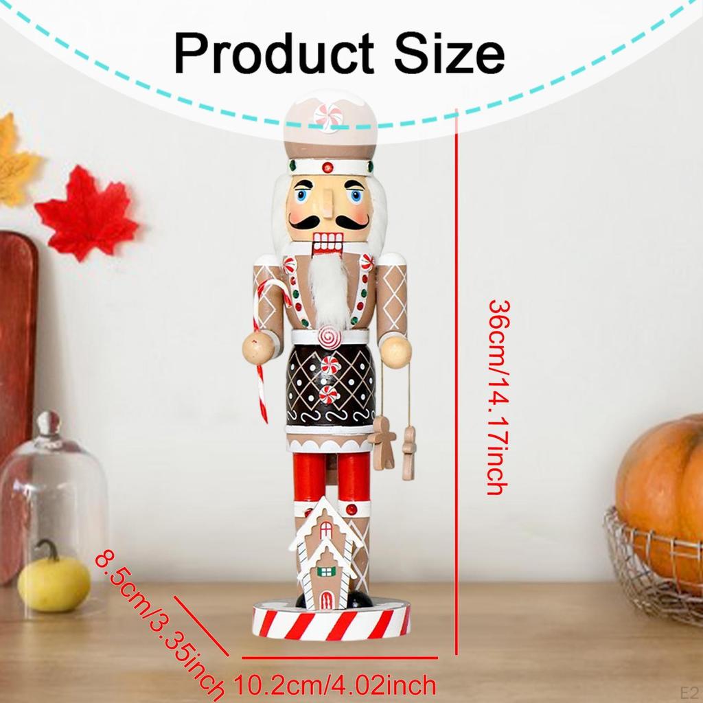 14.17inch Christmas Nutcracker Wooden Figure Traditional Decoration for Festive