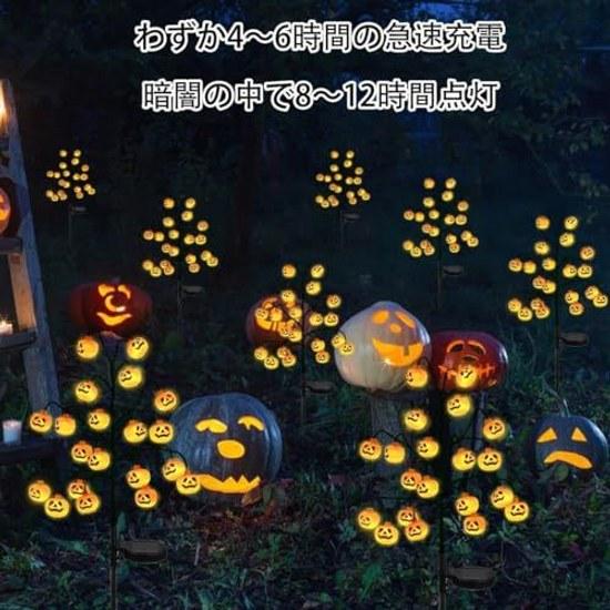 Garden light solar outdoor waterproof Halloween decoration pumpkin illumination 2-piece set automatic on off energy-saving lighting stylish decorative