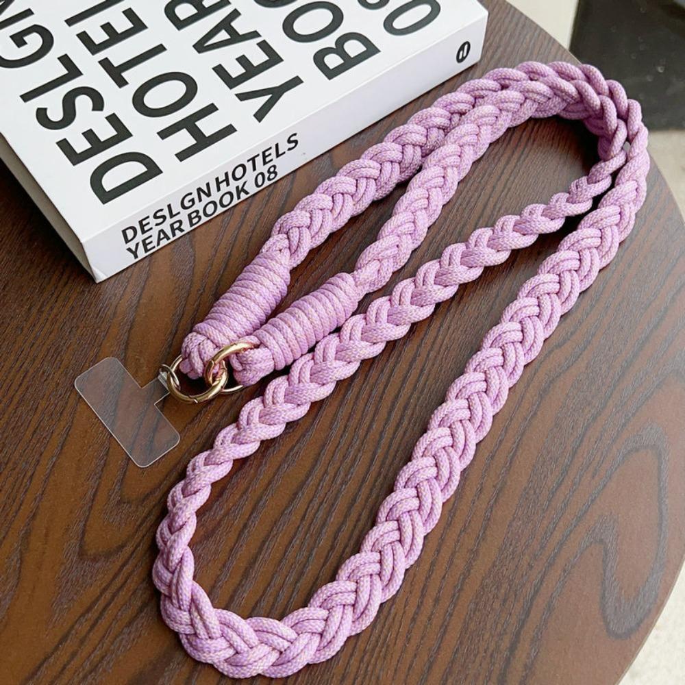 Macrame Woven Phone Lanyard Clear TPU Connector Neck Phone Strap Phone Keychain Strap for Phones