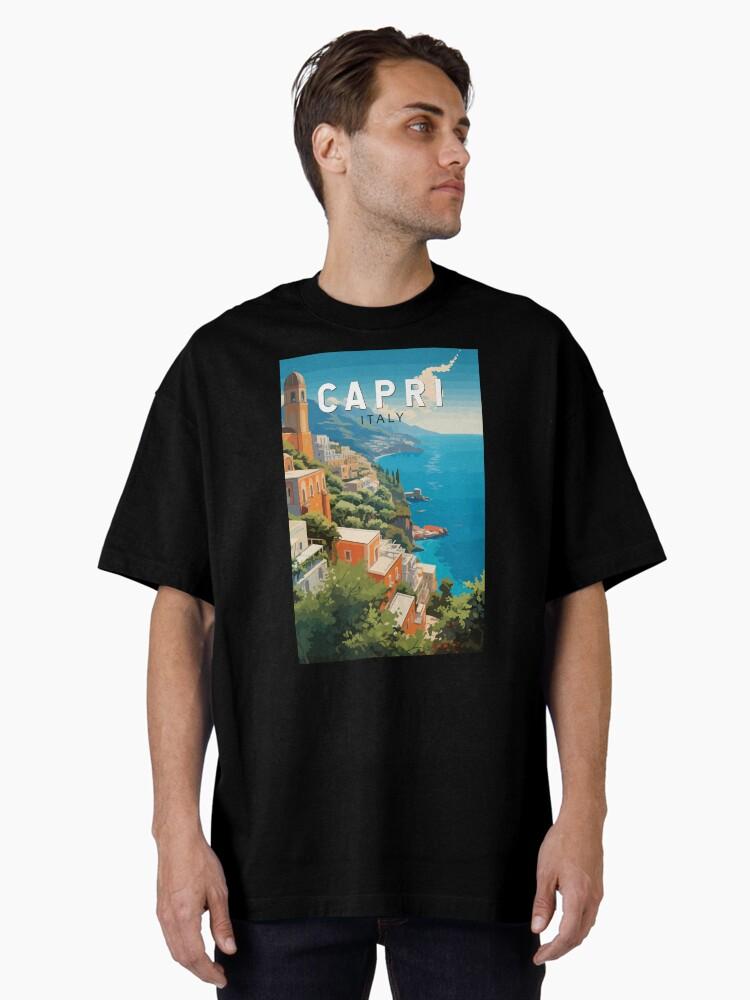 Peppino di Capri Capri Italy Travel Art Vintage Oversized T-Shirt