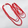 Z Series Red Rice Beads Multi-Layer Retro Women's Necklace