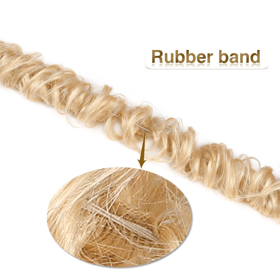 100% настоящие человеческие волосы, вьющиеся пончики, шиньон, кольцо, эластичная лента, булочка, шиньон