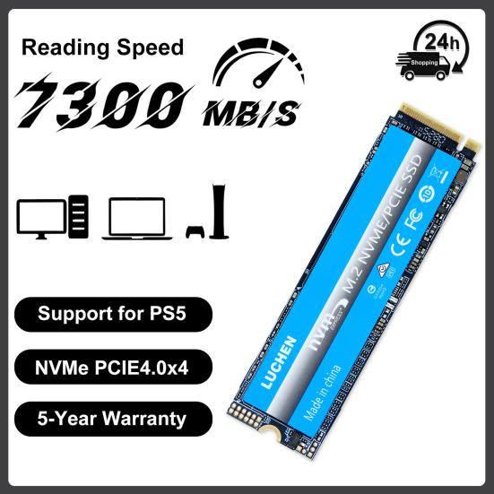 Yousheng PCIe 4.0 M.2 NVMe TLC SSD 64/128/256 ГБ Максимальная скорость чтения 7300 МБ/с Максимальная скорость записи 6800 МБ/с ИИ-вычисления Игры Рабочие станции для тяжелых нагрузок Внутренний твердотельный