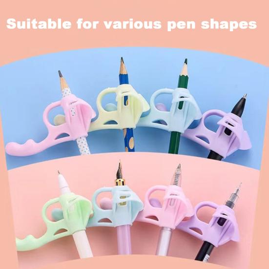 4 шт. детский держатель для карандашей эргономичный дизайн ручка корректор карандаши практика письма силиконовые накладки на пальцы помощь при захвате ручки
