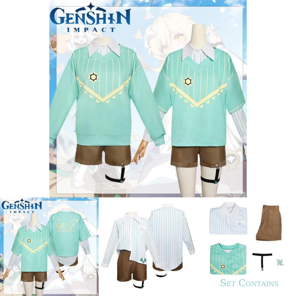 Венди Genshin Impact Праздничная Повседневная Одежда для Ролевых Игр Украшение на Грудь