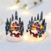 Christmas Decorations Resin House Luminous Ornaments Christmas Micro Landscape Christmas Small House Christmas Gift