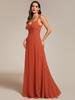 Ever-Pretty Women's Chic Adjustable Straps V-Neck Pleated Empire Waist Chiffon Bridesmaid Dress