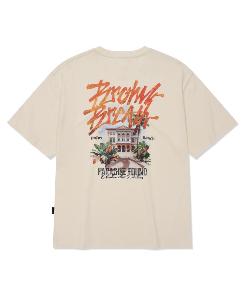 BROWNBREATH Футболка с принтом Tropical Crush - Овсяный