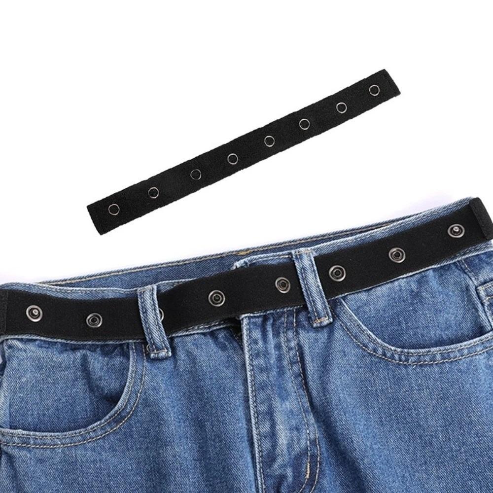 Stretch Trousers Waist Belt Buckle Free Elastic Waist Extenders Elastic Expansion Buckle  Women Men