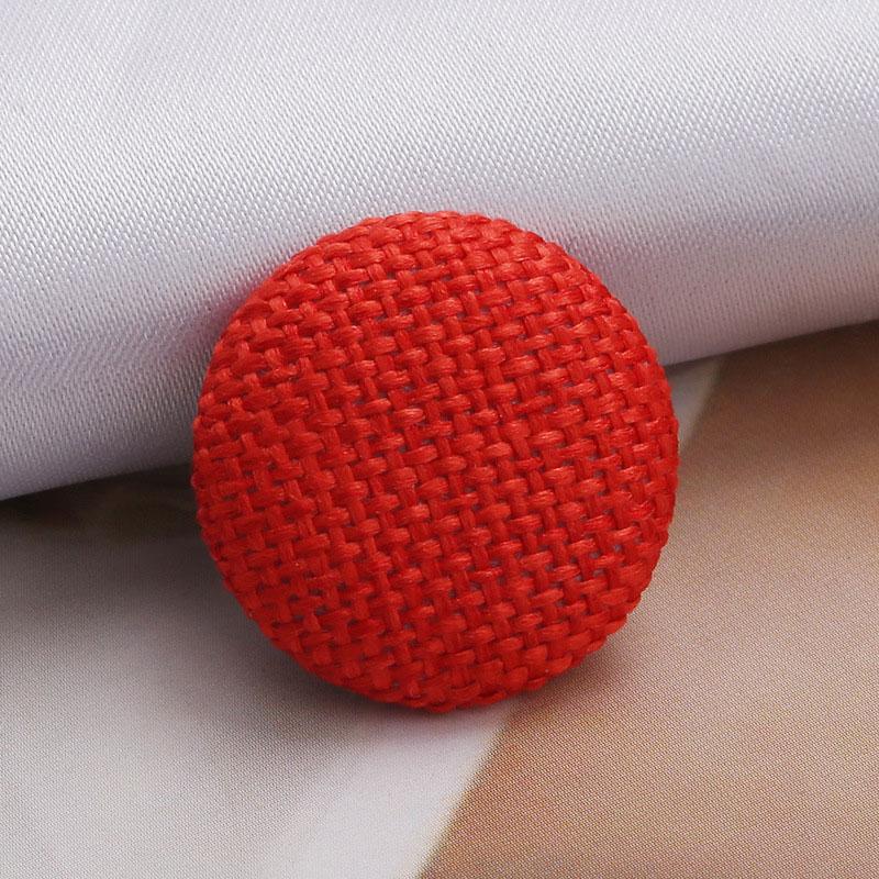 10 шт. декоративные круглые льняные пуговицы для одежды «сделай сам», покрытые тканью, металлические пуговицы