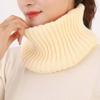 Women Windproof Detachable Knitted Fake Collar Scarf Neck Warmer Turtleneck