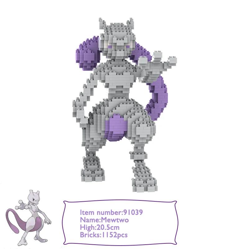 Покемон Микро Строительный Блок Пикачу Псидак Гаярдос Чаризард Сквиртл Модель Алмазный Кирпичик Фигурка Модель Игрушки на Подарок на День Рождения