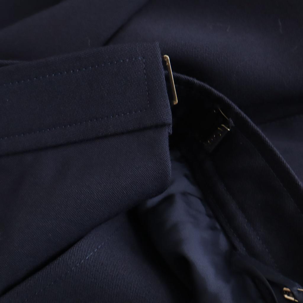 Yves Saint Laurent 90s Old Long Length Wrap Skirt L Navy Women Used