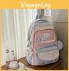 Contrasting Color Cute Backpack With Large Capacity And Letter Design Print