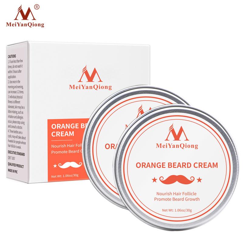 MEIYANQIONG 100% Natural Beard Dye Cream Men Mustache Beard Cream Natural Beard Care