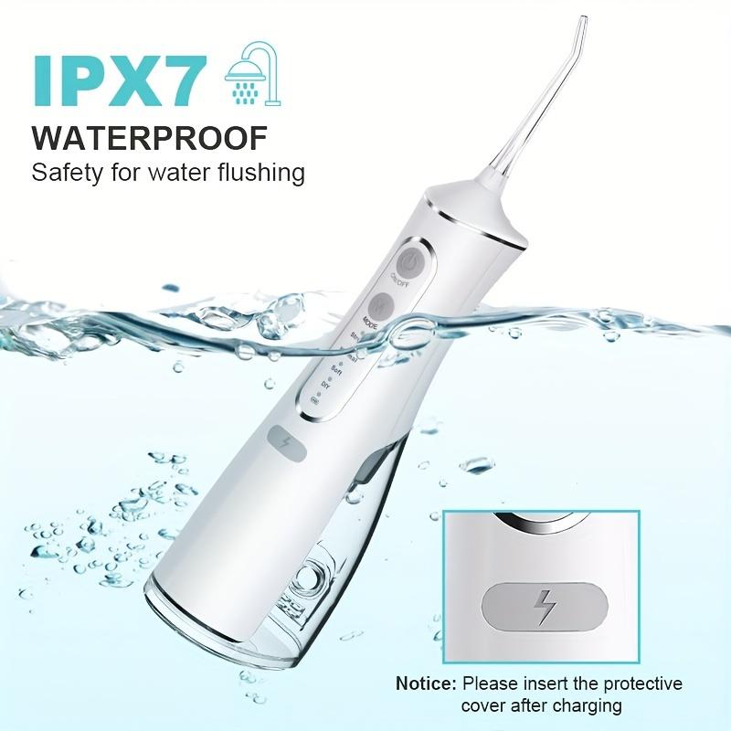 Портативный беспроводной ирригатор для полости рта, 4 режима очистки, USB-перезаряжаемый, литиевая батарея 1500 мАч, дентальный ирригатор для чистки зубов, ирригатор для полости рта