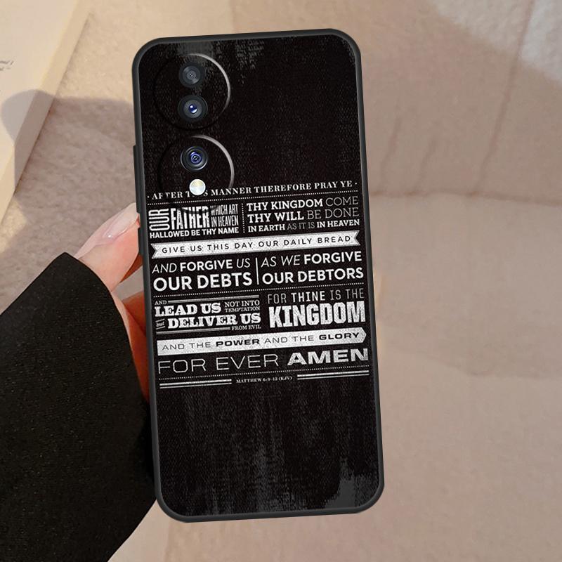 Христианство Молитва Господня Для Чести Magic 8 Pro 6 5 7 Lite Чехол Для Honor 400 200 90 70 50 X8c X8b X9a X9b X9c X9d Win
