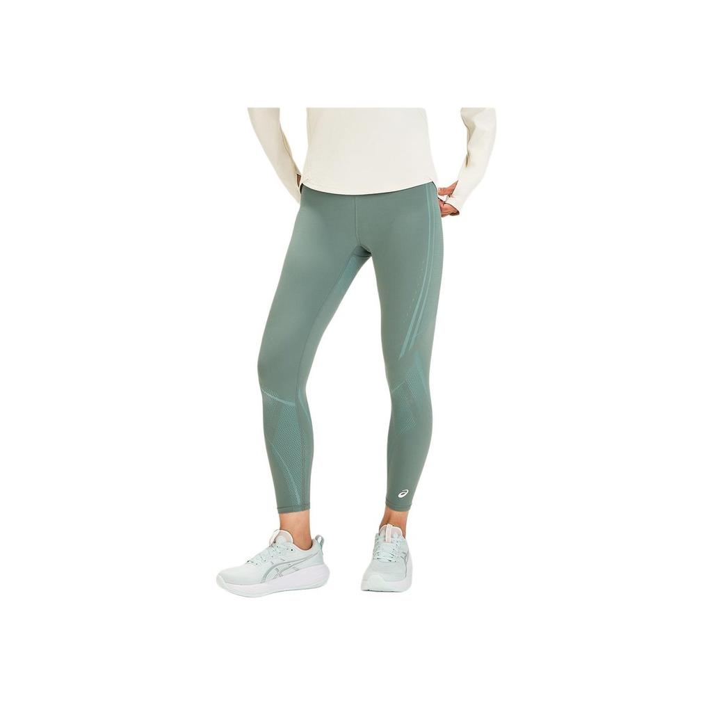 Asics Womens Fashionable Simple Slim High-Waisted Sports Long Pants Women Bottoms Gray-Green 2012D245-400
