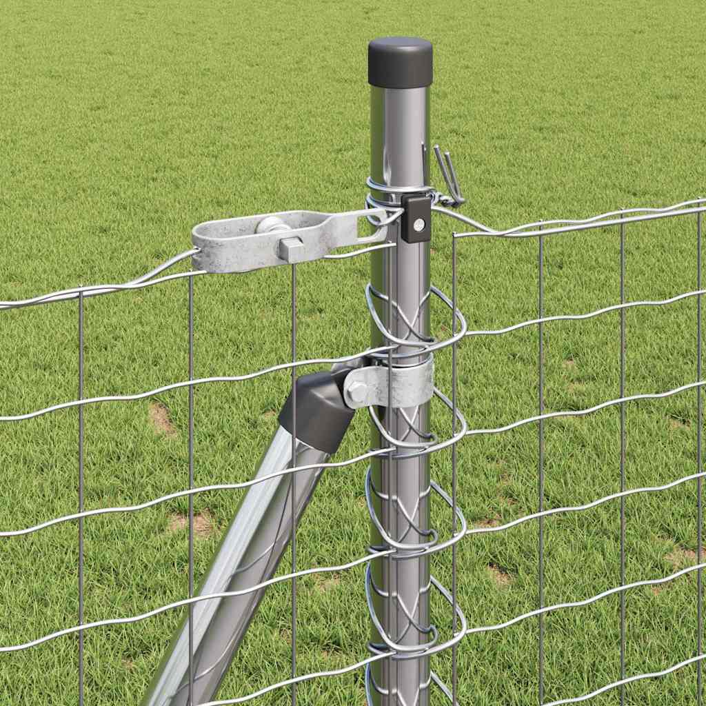 Fence Posts for Concrete Installation 26 Pcs Silver