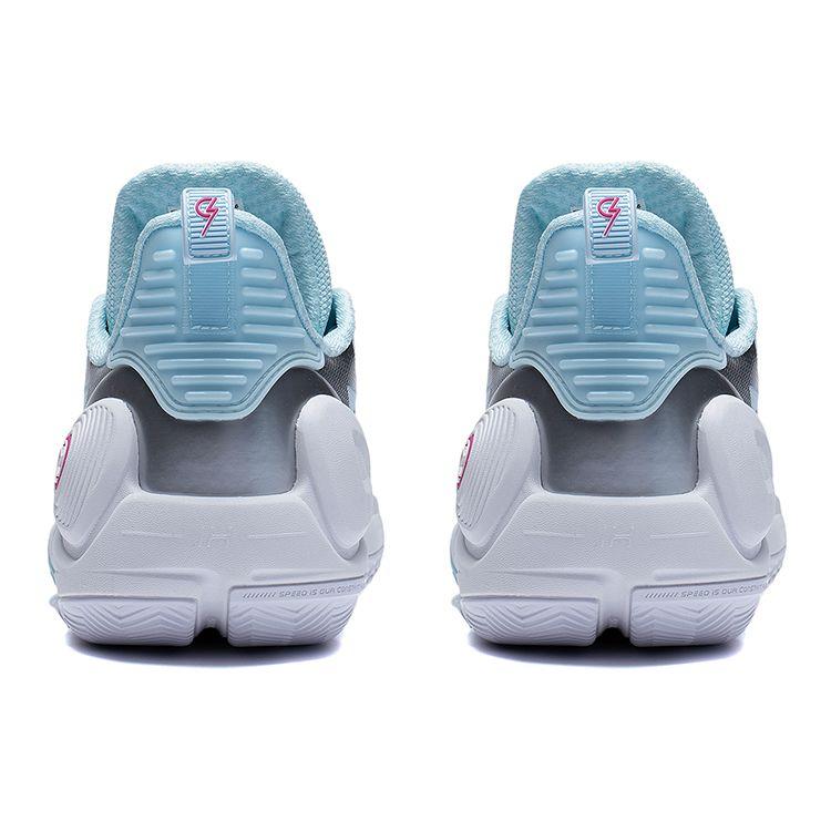 Баскетбольные кроссовки Li Ning Flash 9 с противоскользящей подошвой, прочные, мужские, синие, серебристые, ABPT001-6