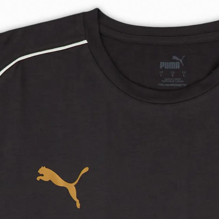 Puma AC Milan 2024-25 Повседневная футболка с коротким рукавом и круглым вырезом, унисекс топы 777663-12