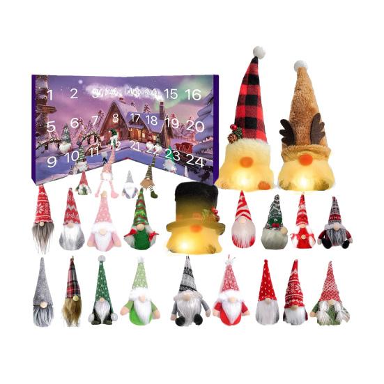 Gnome Advent Calendars 2025 24 Days Christmas Countdown Calendar with Light