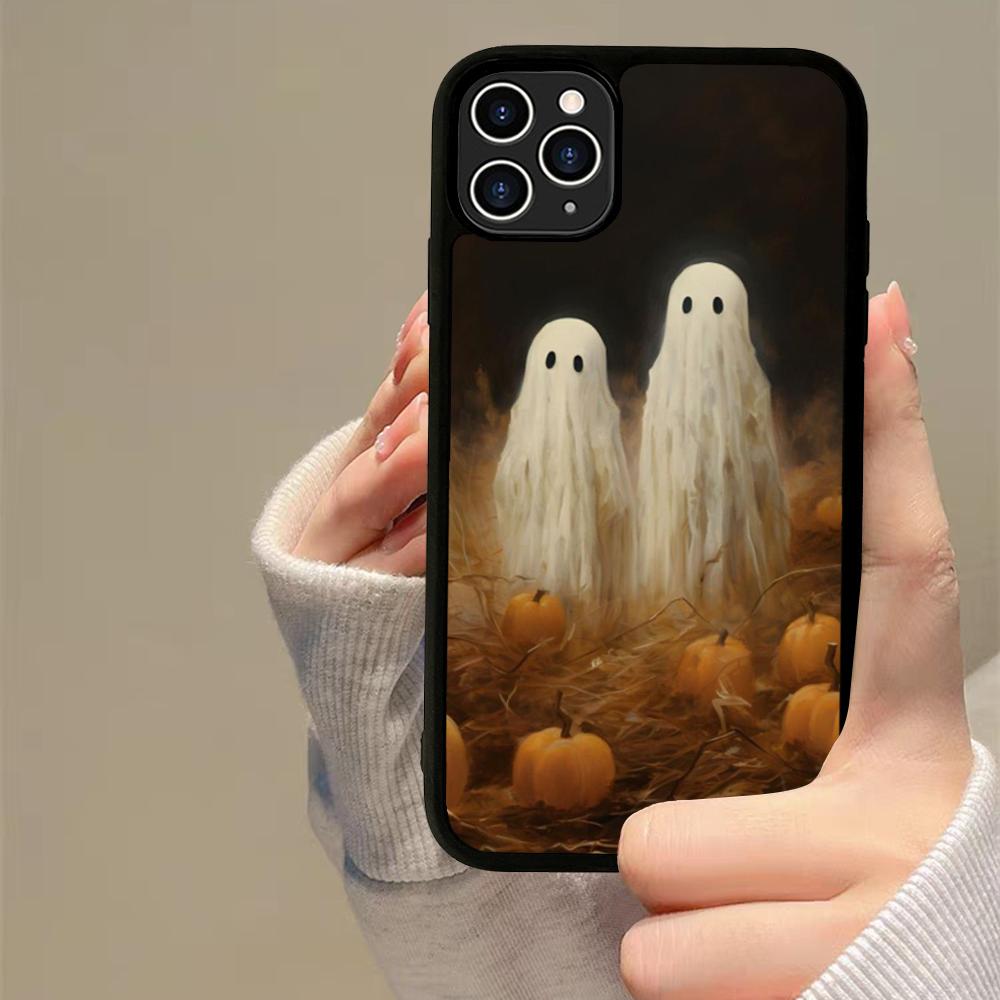 Мультяшный жуткий привидение Чехол для телефона Силикон PC+TPU Для Для IPhone 11 12 13 14 15 16 Plus Pro Max Чехол