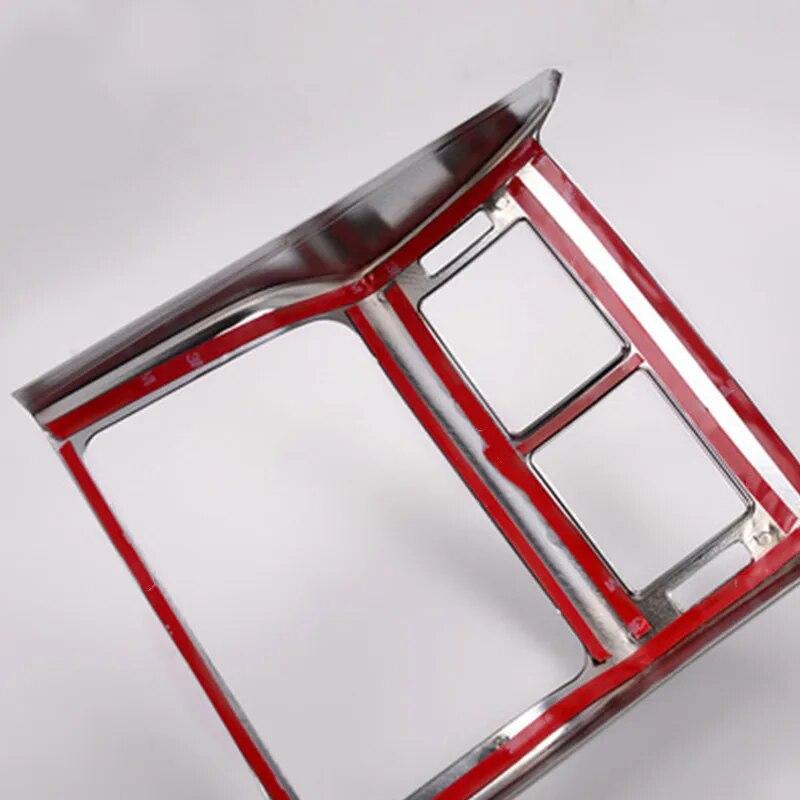 Стайлинг автомобиля, внутренний подлокотник, задний кондиционер, вентиляционное отверстие, рамка, крышка, наклейка, подходит для Jaguar XE X760 XF, автомобильные аксессуары