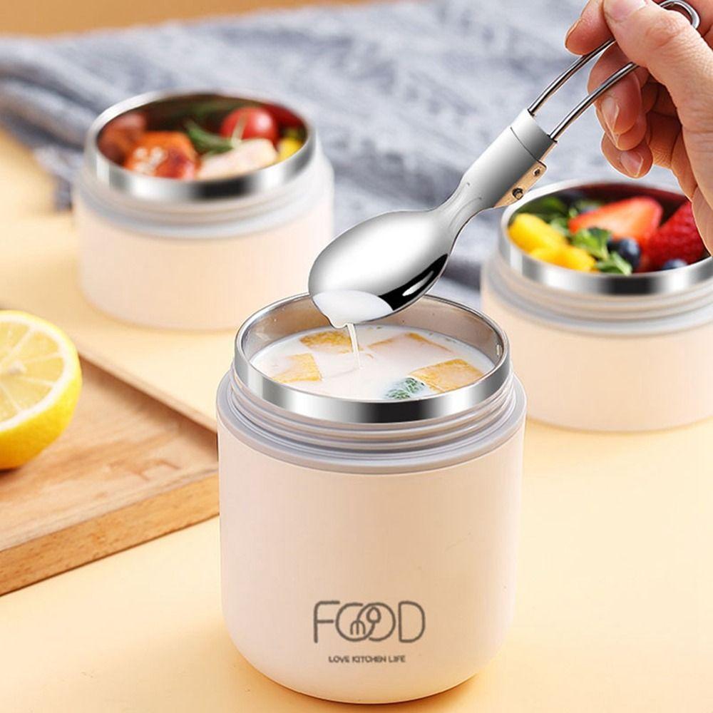 Steel Thermal Reusable Insulated Soup Cup Food Warmer Lunch Bag Lunch Box Thermos Containers