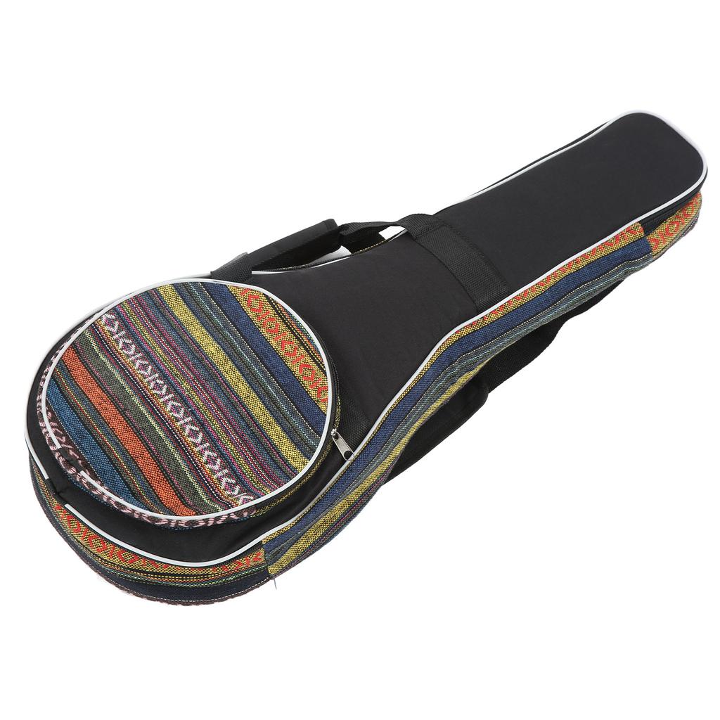 Сумка для мандолины Легкая для переноски Портативная Этнический стиль Регулируемый плечевой ремень Сумка для музыкального инструмента